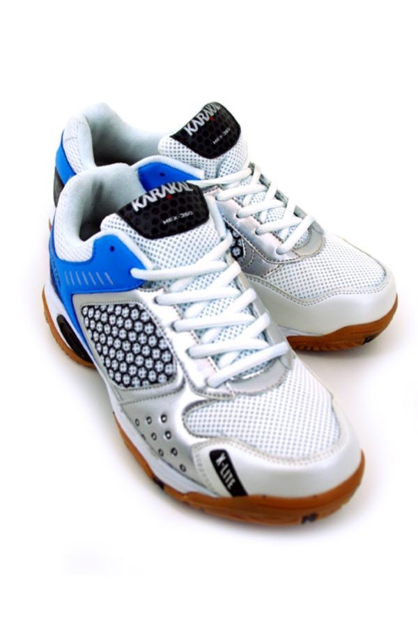 Karkakal Hex 360 Court Shoes - White/Blue